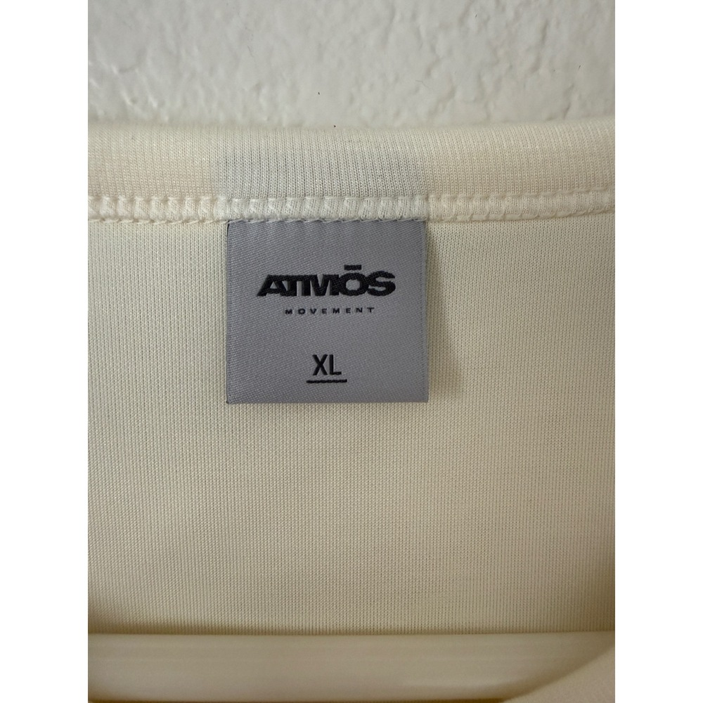 ATMÓS Movement Cream Pocket Tee | XL | NWT | Minimal Luxe Basic - Picture 7 of 8